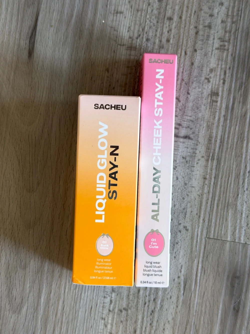 SACHEU Liquid Glow & All-Day Cheek Blush Duo — Pink/Peach
